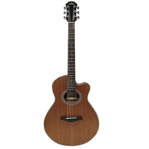 Aria FET M2 Meranti Thin-Body Cutaway Acoustic Guitar- Fingerboard: Ironwood natural