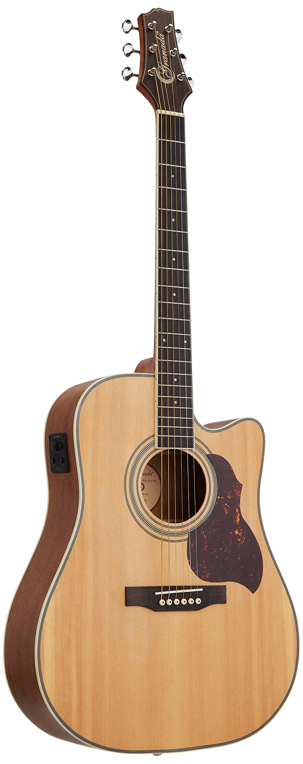 Share Granada, Acoustic Electric Guitar, Cut-Away w/Fishman EQ, GS340D-CEQ-Natural Matt