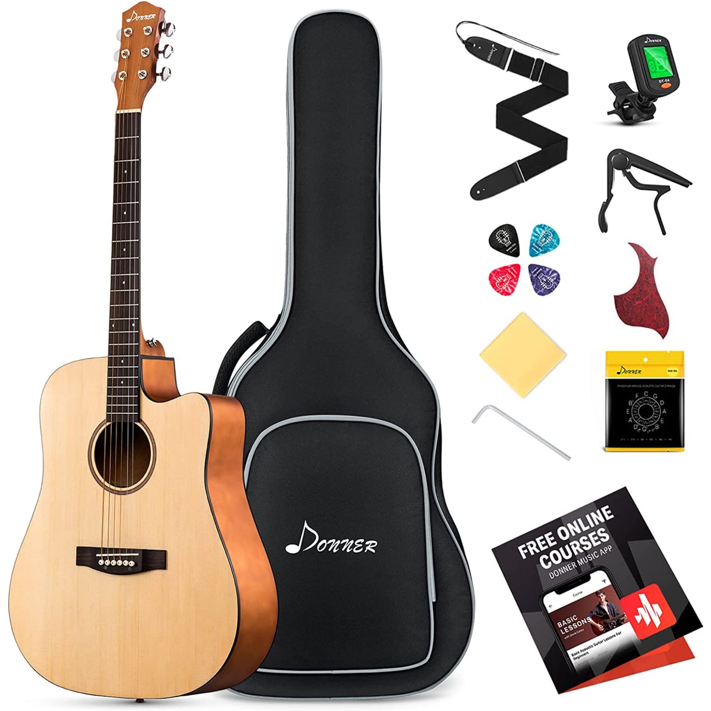 Donner DAD-140C Acoustic Guitar Beginner