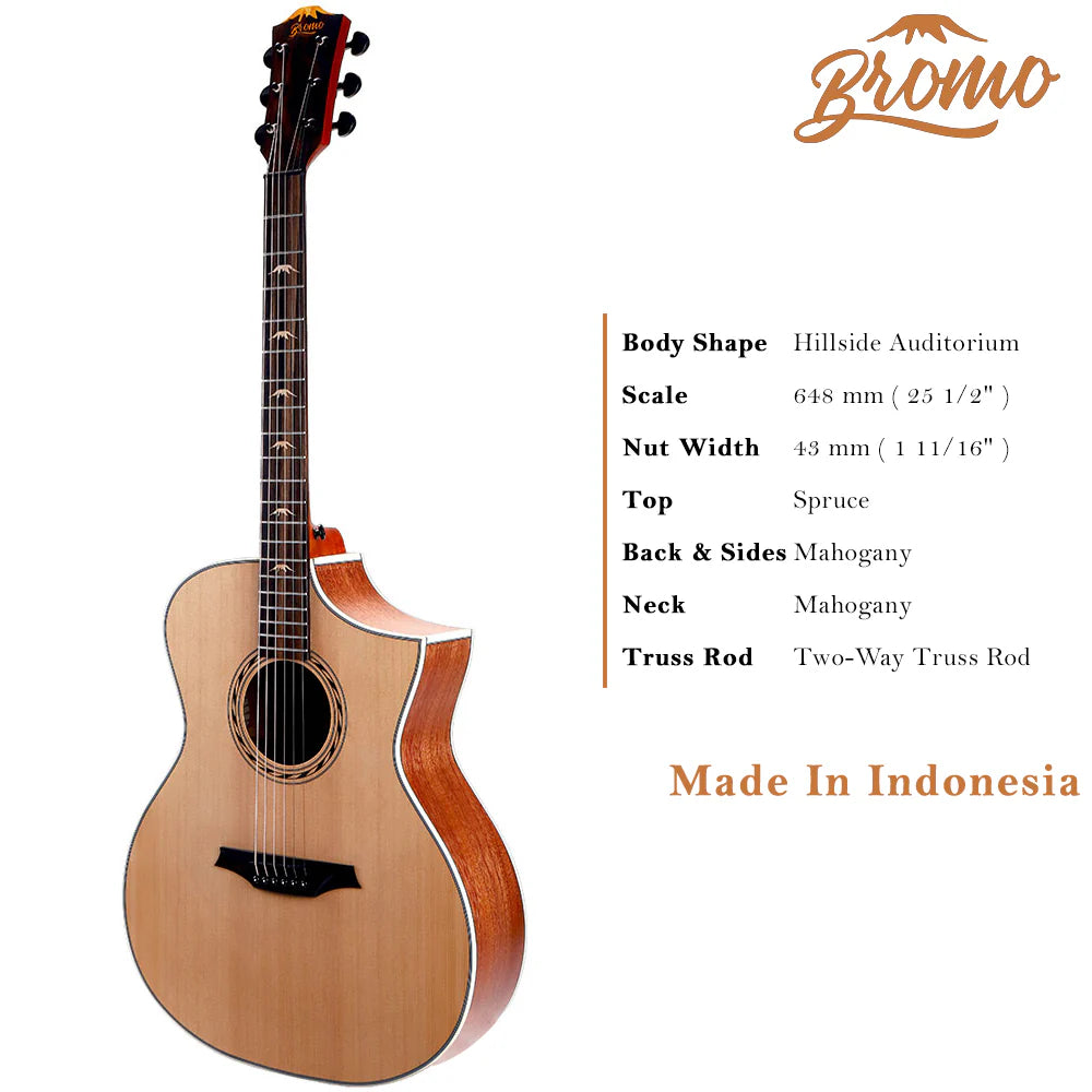 Bromo BAA4C Auditorium Acoustic Guitar