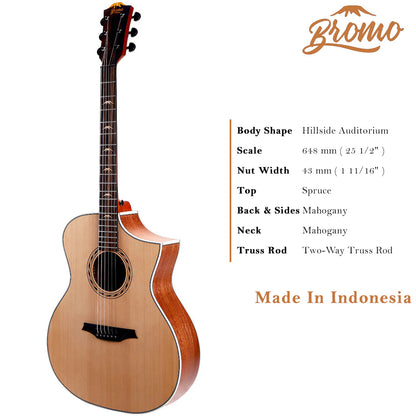 Bromo BAA4C Auditorium Acoustic Guitar