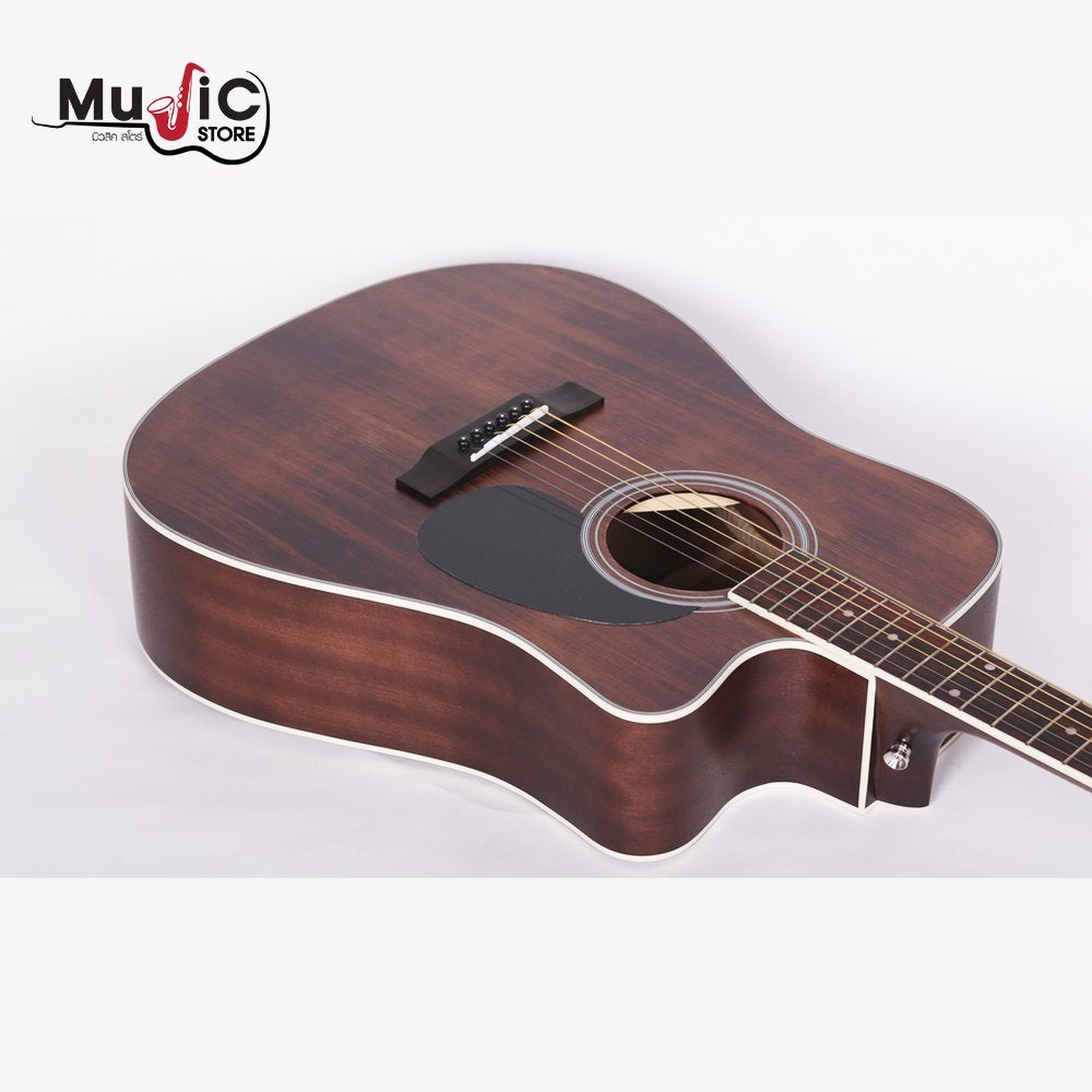 Mantic AG10SC Solid Top Acoustic Guitar - Natural