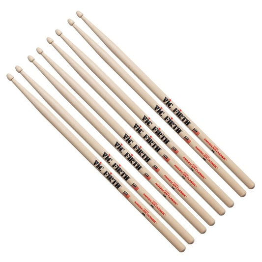 Vic Firth American Classic 7AW Wood Tip Drumsticks Value Pack