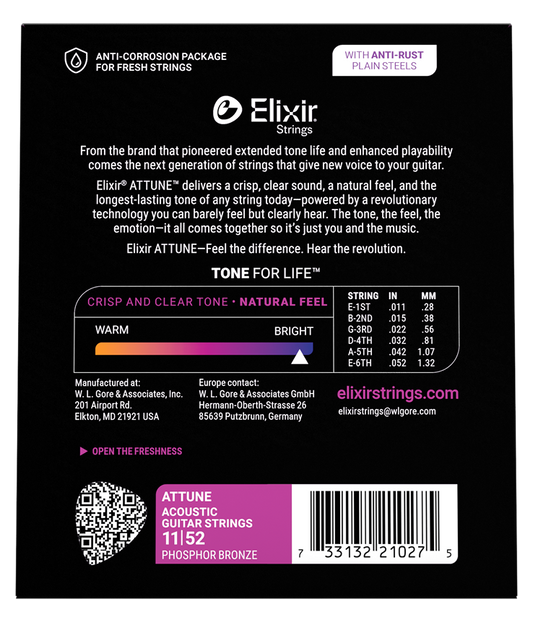 Elixir ATTUNE 21027 Custom Light 11-52