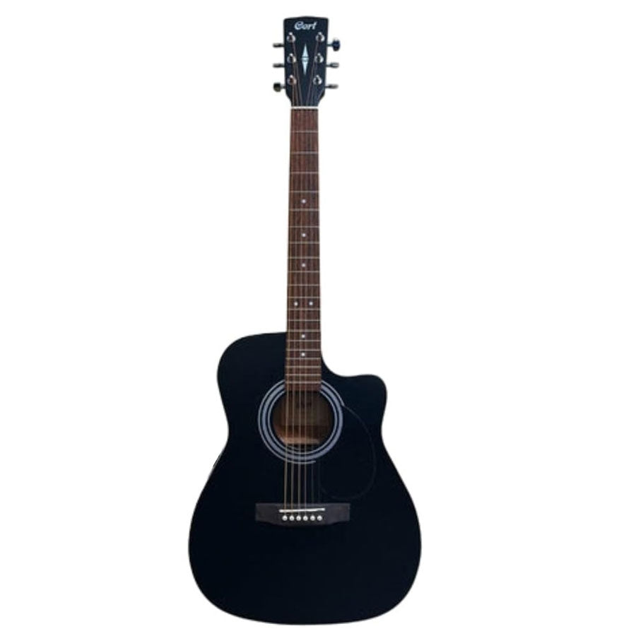 Cort AF500C Standard Series Cutaway 6 String Acoustic Guitar - BKS
