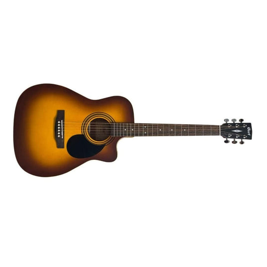 Cort AF500C Standard Series Cutaway 6 String Acoustic Guitar - SSB