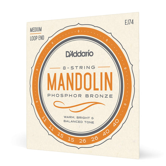 D'Addario EJ74 Phosphor Bronze Mandolin, 11-40