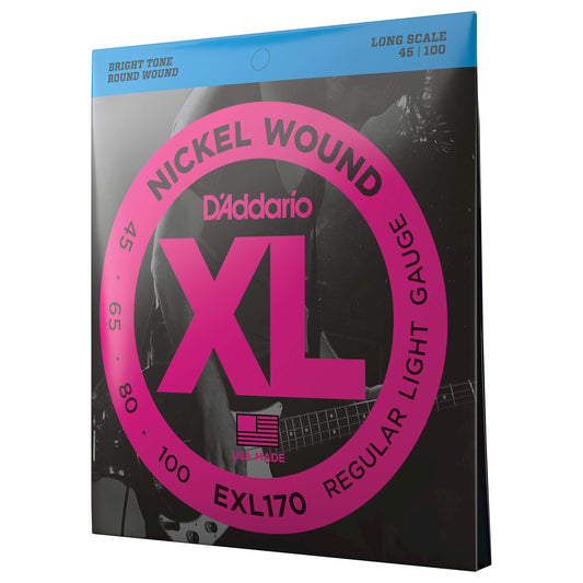 D'Addario EXL170 Nickel Wound Bass Guitar String 45-100 Long Scale