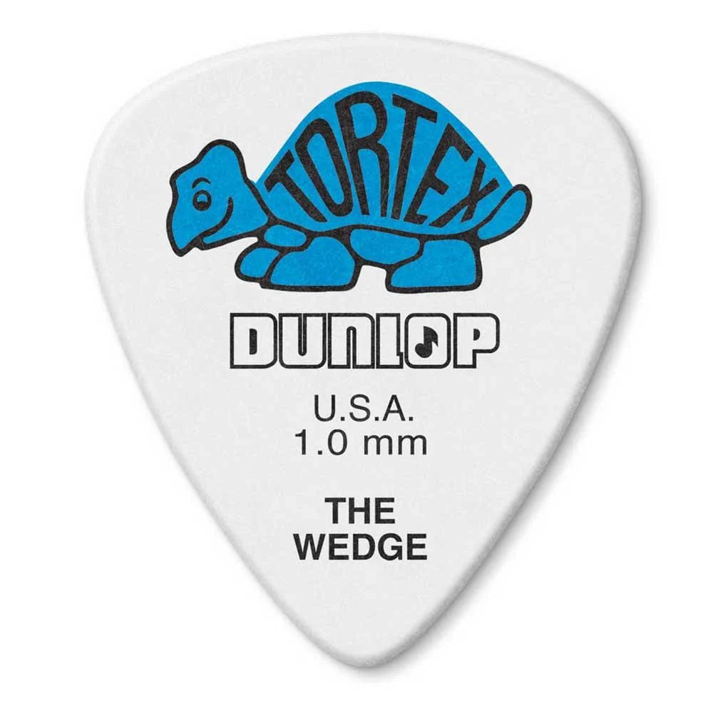 Dunlop   424P   Tortex   Wedge   Guitar   Picks   -   Pack   of   12   -   1.0mm