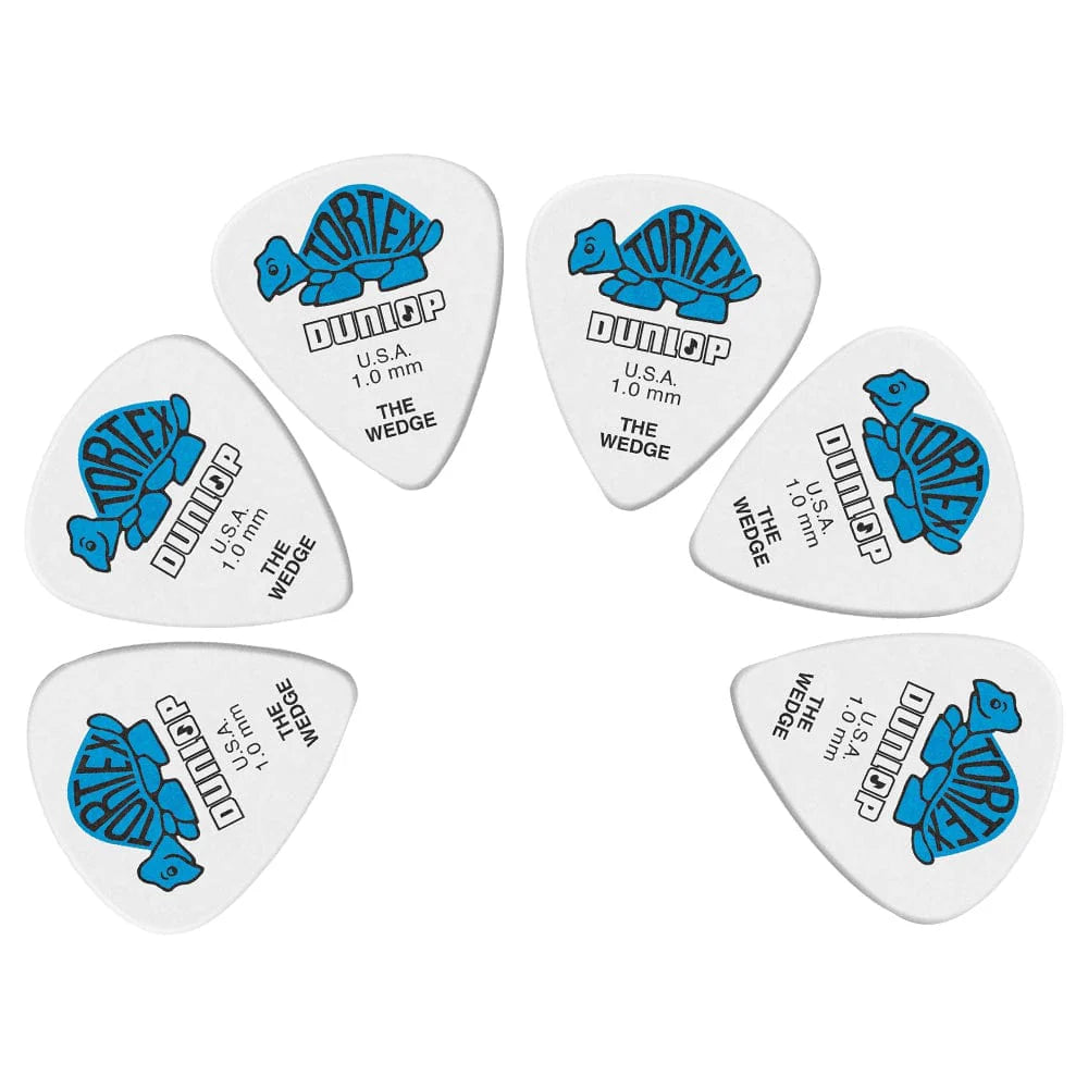 Dunlop   424P   Tortex   Wedge   Guitar   Picks   -   Pack   of   12   -   1.0mm