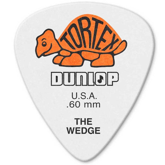Dunlop   424P   Tortex   Wedge   Guitar   Picks   -   Pack   of   12   -   .60mm