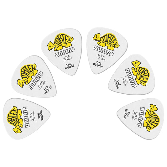 Dunlop   424P   Tortex   Wedge   Guitar   Picks   -   Pack   of   12   -   .73mm