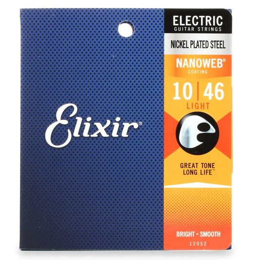 Elixir 12052 Light Nanoweb Electric Guitar Strings (0.10 - 0.46)