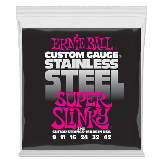 Ernie Ball 2248 Stainless Steel Super Slinky Electric Guitar Strings