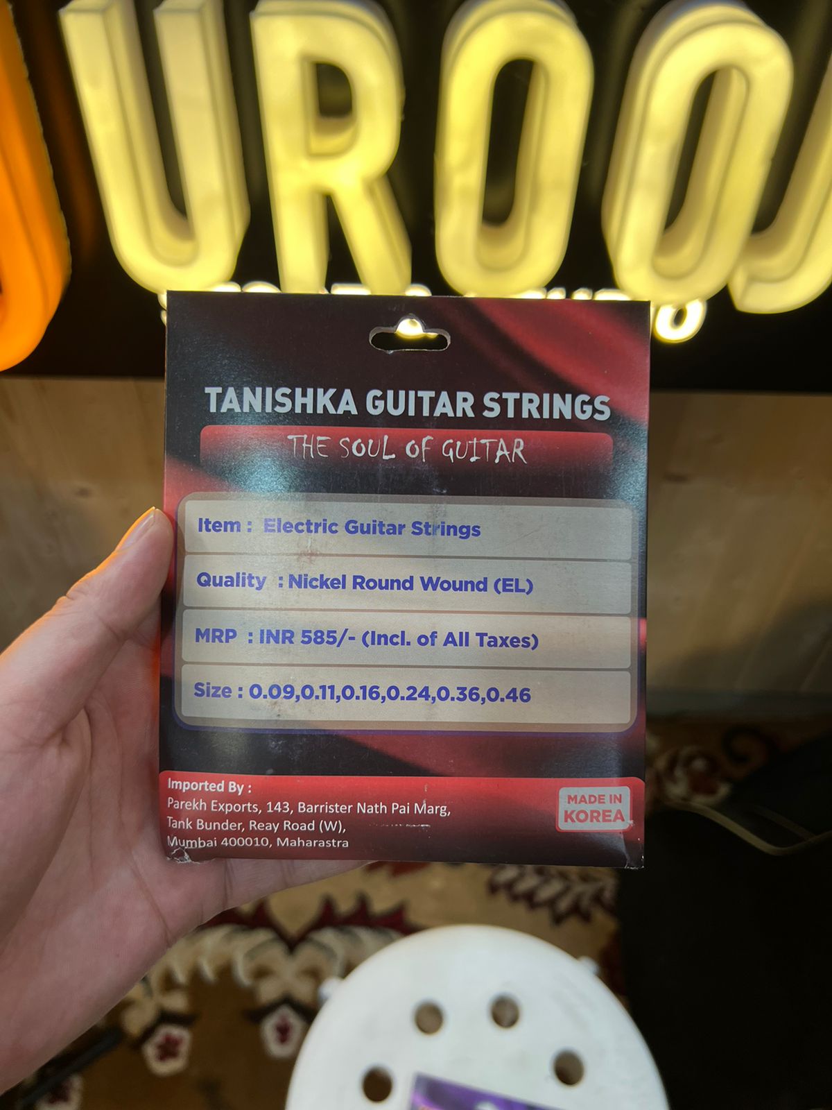 Tanishka Electric Guitar Strings Nikel Round wound EL