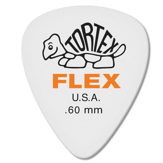 Dunlop   428P   Tortex   Flex   Standard   Guitar   Picks   -   Pack   of   12   -   .60mm
