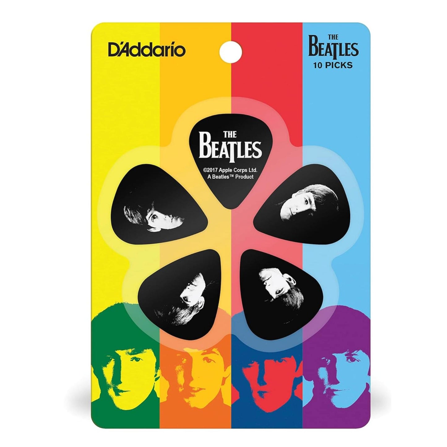 1CBK2-10B2, Beatles Guitar Picks, Meet The Beatles, 10 pack, Thin