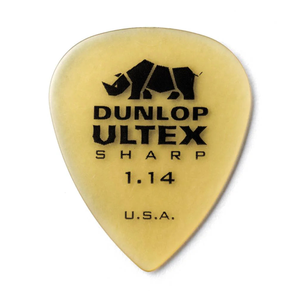 Dunlop   433P   Ultex   Sharp   Guitar   Picks   -   Pack   Of   6   -   1.14mm