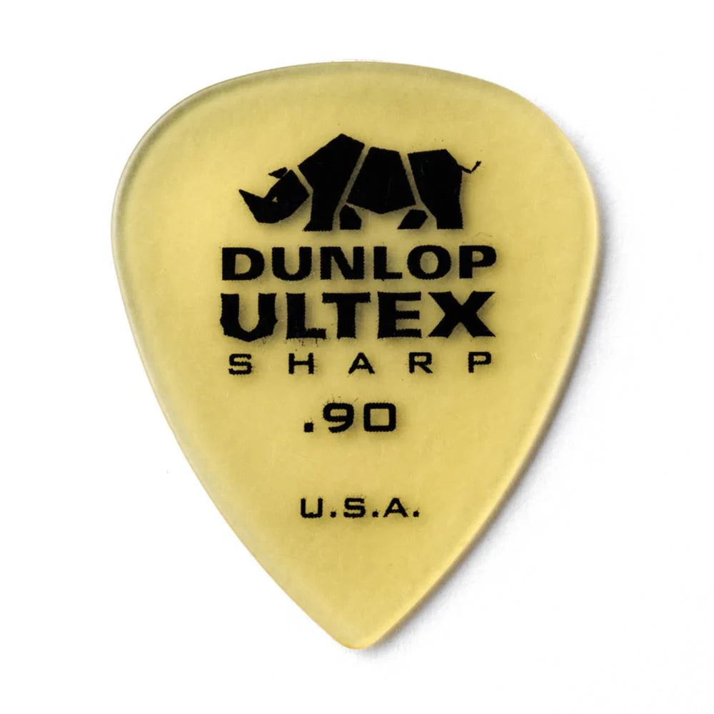 Dunlop   433P   Ultex   Sharp   Guitar   Picks   -   Pack   Of   6   -   .90mm