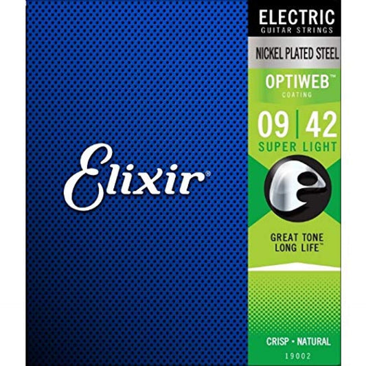 Elixir 19002 Optiweb Electric Guitar Strings Super Light - 9-42