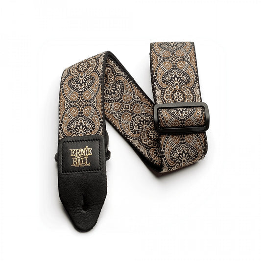 ERNIE BALL GOLD & BLACK PAISLEY JACQUARD STRAP 4163