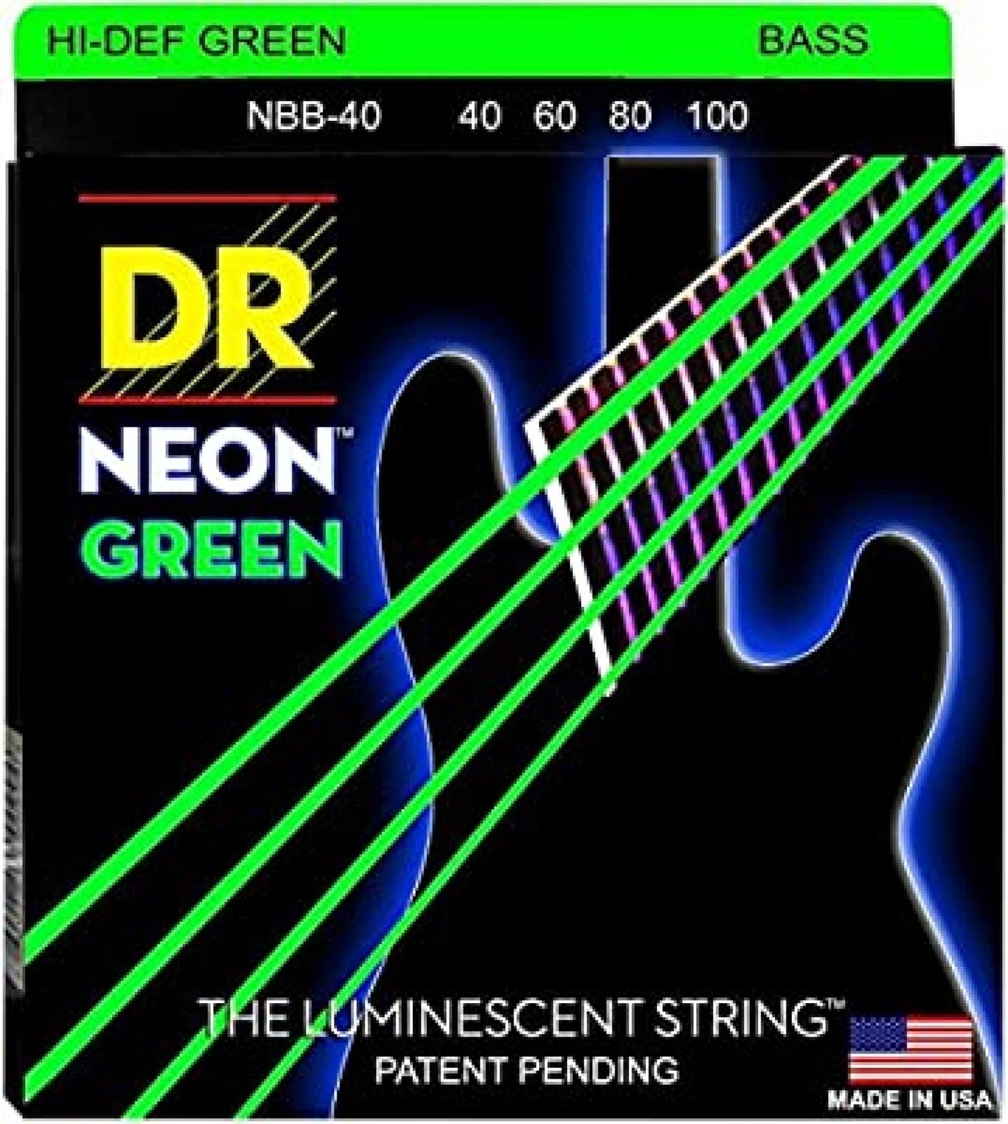 DR Strings HI-DEF NEON Bass Guitar Strings (NGB-40)