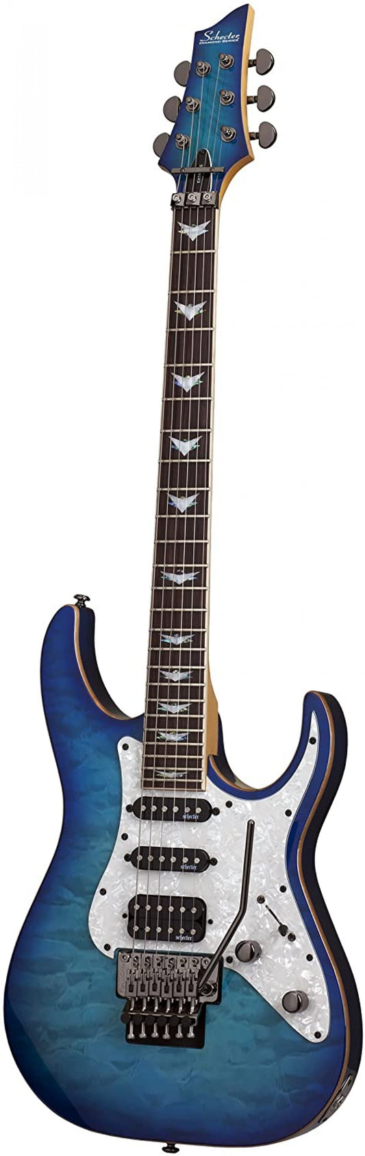 Schecter Guitar Research Banshee-6 FR Extreme Solid Body Electric Guitar Ocean Blue Burst