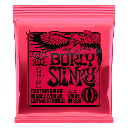 Ernie Ball 2226 BURLY SLINKY NICKEL WOUND ELECTRIC GUITAR STRINGS - 11-52 GAUGE