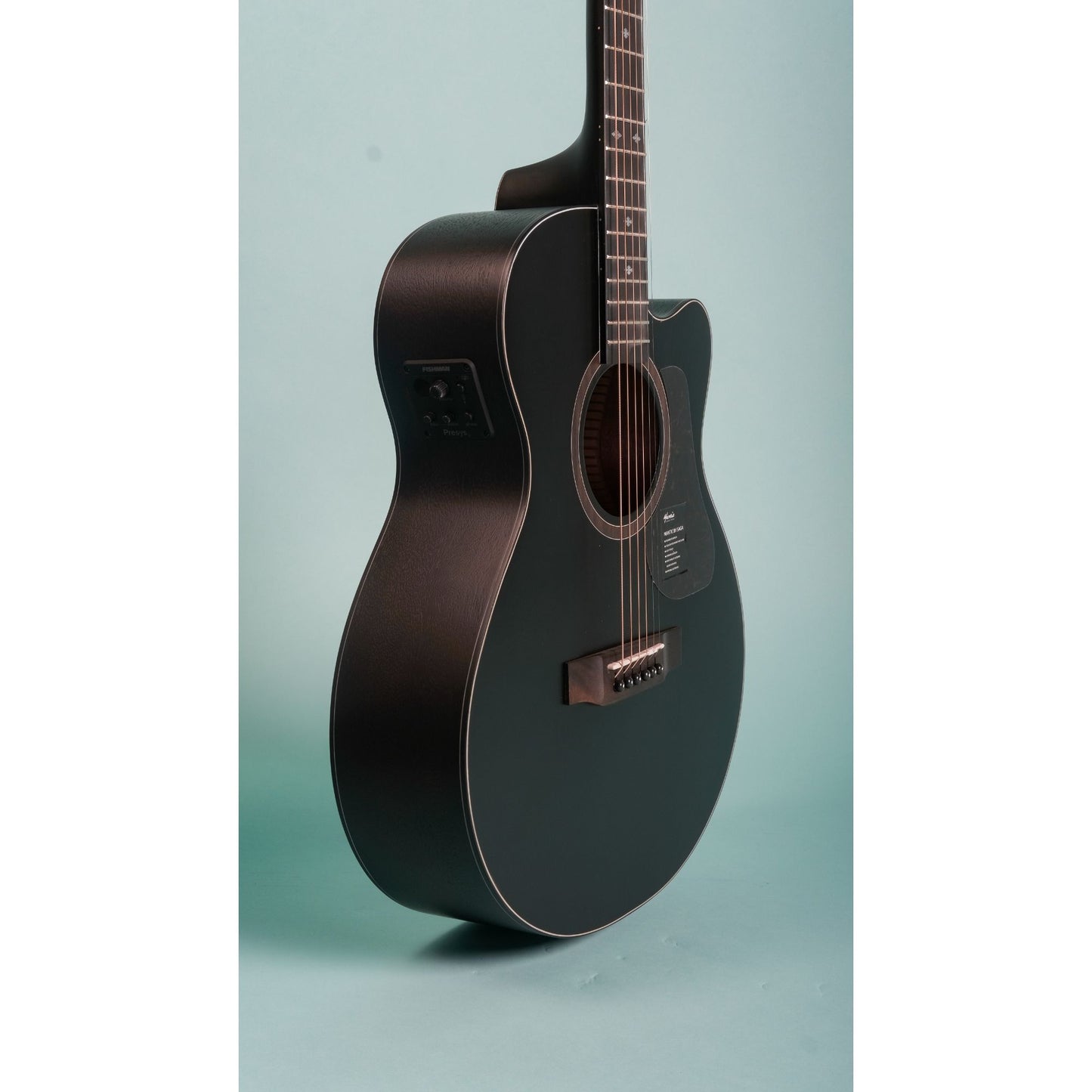 Mantic MG1CE Acoustic Guitar with Fishman Pickup - Black