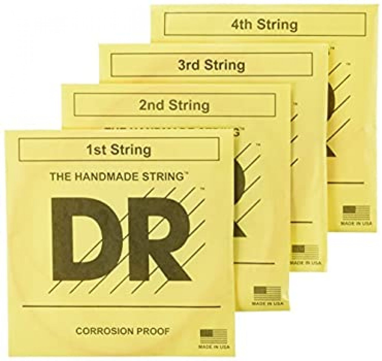 DR Hi-Def Neon Red Medium 4 String bass 45-105 (NRB-45)