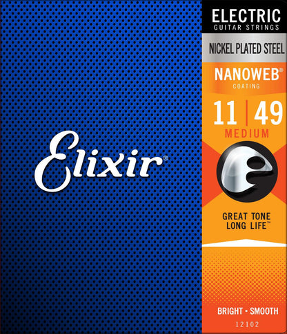 Elixir Strings 19027 Optiweb Electric Guitar Strings - (9-46)Custom Light