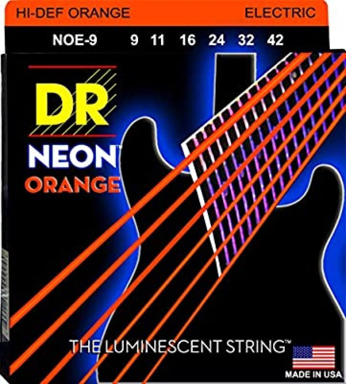 DR Strings HI-DEF NEON Electric Guitar Strings (NOE-9)