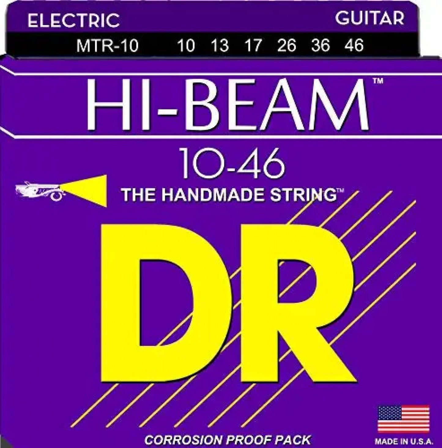 DR Strings MTR-10 HI-BEAM Nickel Plated Electric Guitar Strings 10-46, Medium
