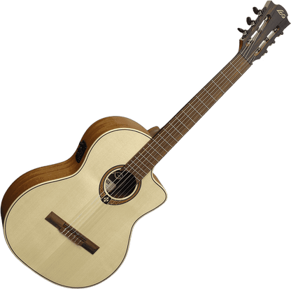 LAG OC88CE OCCITANIA 88 SPRUCE CLASSICAL ELECTRO-ACOUSTIC GUITAR WITH BAG - NATURAL