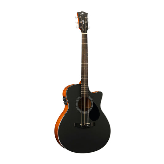 Kepma EAC-E TRANS K10 Semi - Acoustic Guitar - Black Matt