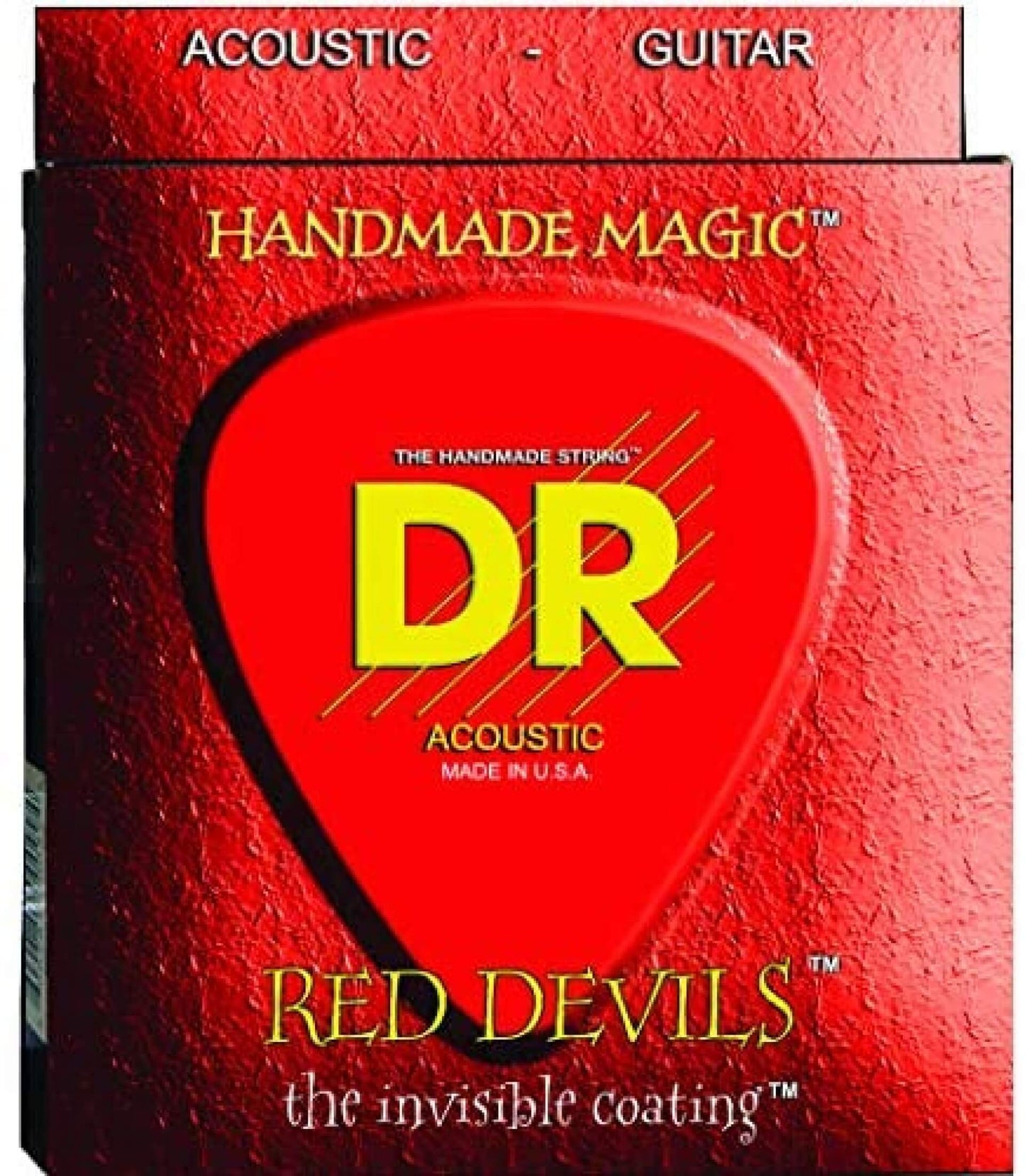 DR Strings Red Devils - Red Coated Acoustic12-54 (RDA12)