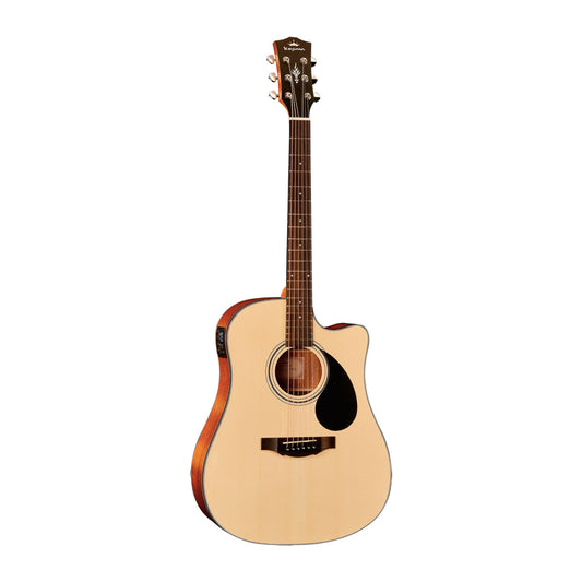 KEPMA EDC-E Semi- Acoustic Guitar - Natural Matt