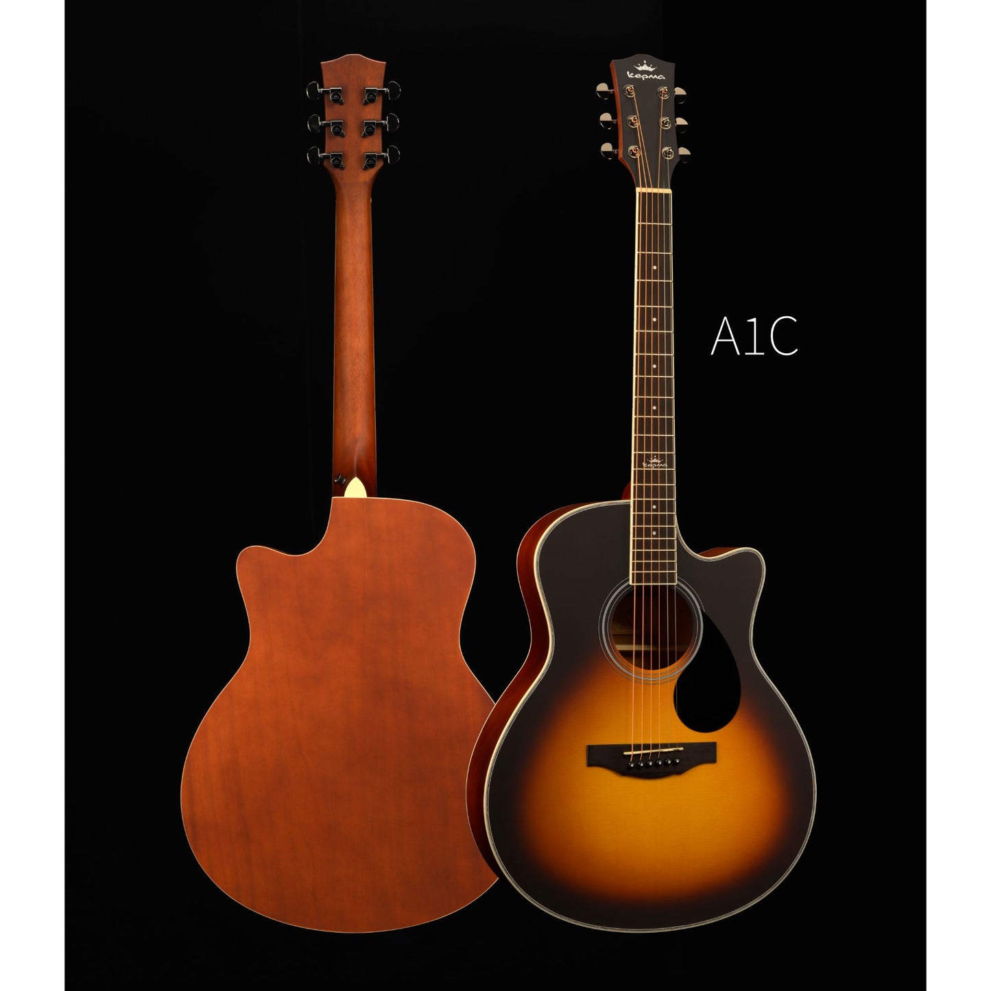 Kepma A1C Acoustic Guitar- Sunburst Matt