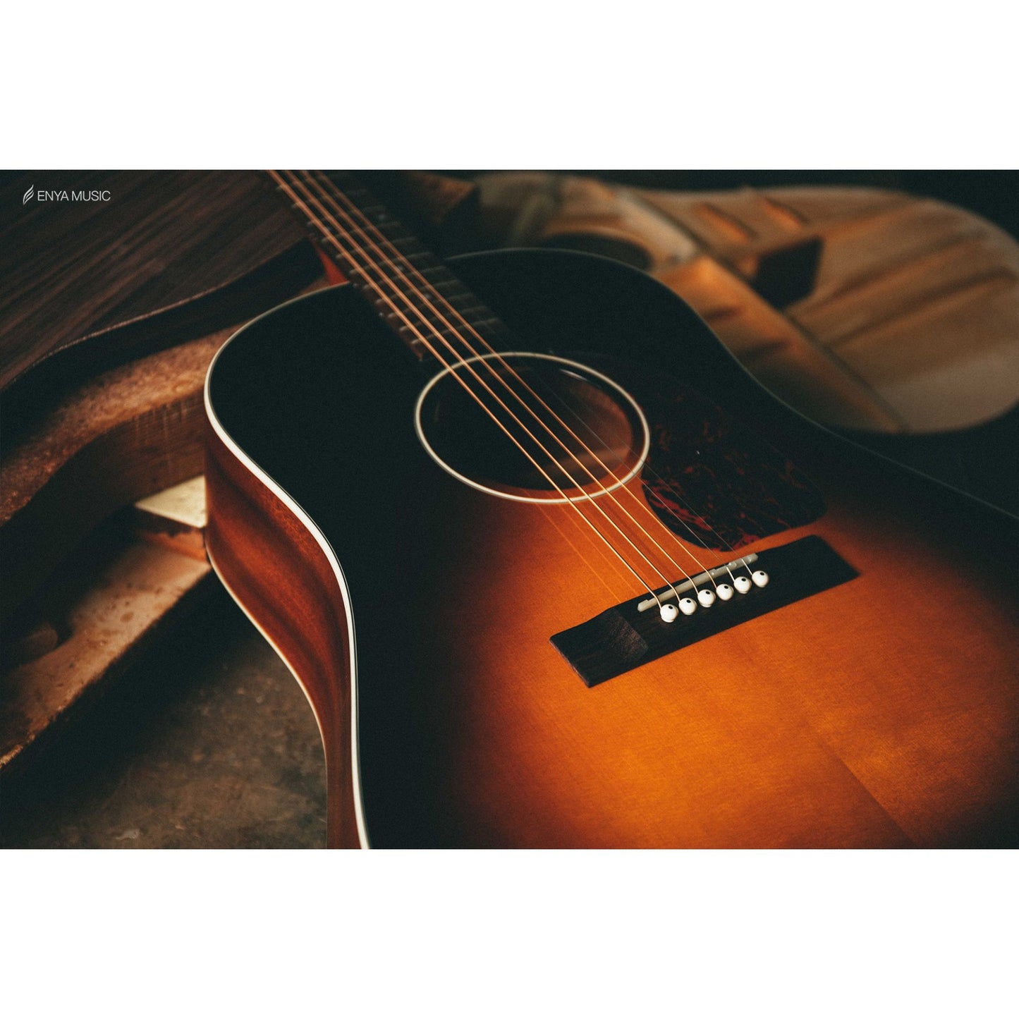 Enya T05J Semi-Acoustic Guitar- Sunburst with Hardcase  vintage series