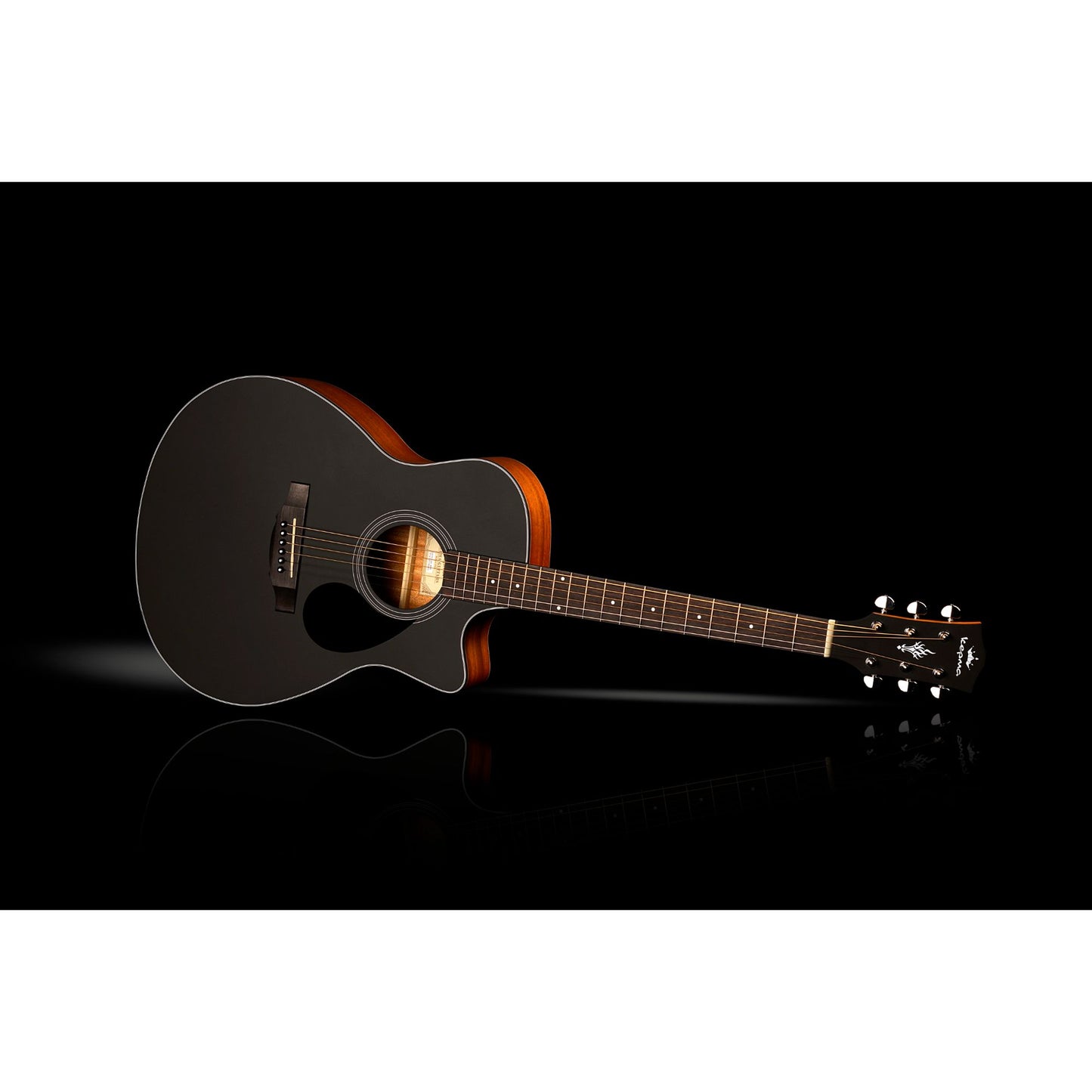 Kepma EAC Acoustic Guitar - Black Matt