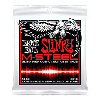 Ernie Ball 2915 SKINNY TOP HEAVY BOTTOM SLINKY M-STEEL ELECTRIC GUITAR STRINGS - 10-52 GAUGE