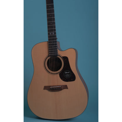 Mantic GT10DC -E Solid Top Semi- Acoustic Guitar with Fishman Electronics - Natural