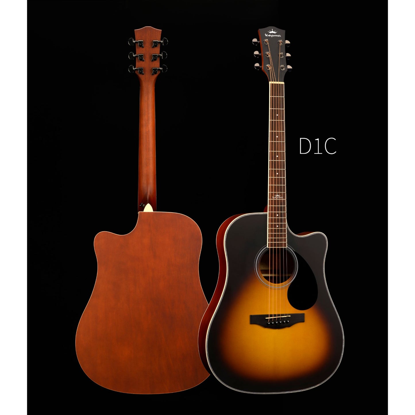 KEPMA D1C Acoustic Guitar-- Sunburst Matt