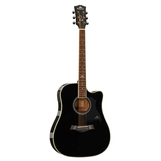 Kepma D1CE - Semi Acoustic Guitar- Black Gloss