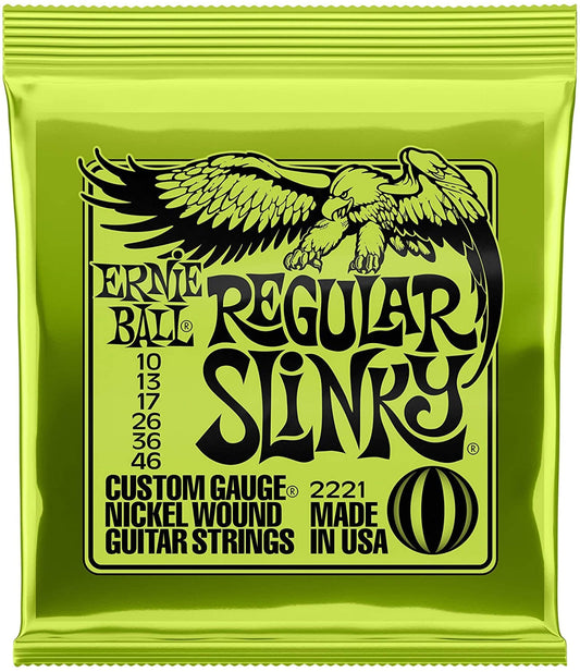 Ernie Ball 2221 Regular Slinky Nickel Electric Guitar String Set  (10-46)   EBL*2221