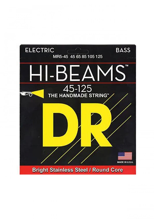 DR Strings Hi-Beam - Stainless Steel Round Core Medium 5 String 45-125