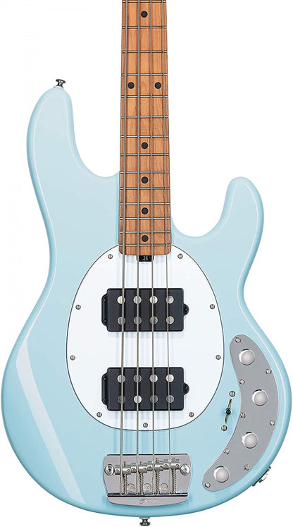Sterling by Music Man 4 String Bass Guitar, Right, Daphne Blue (RAY34HH-DBL-M2)