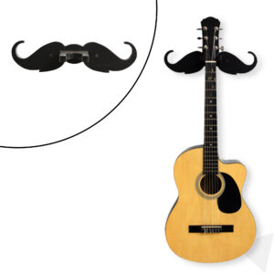 Guitar Wall Hanger - Black Moustache
