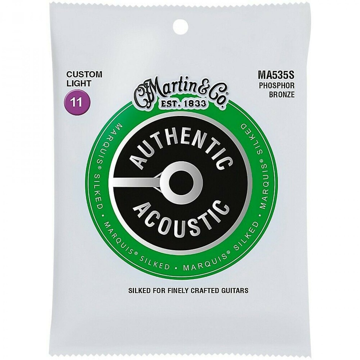 Martin MA535S Marquis Phosphor Bronze Custom-Light Silk Acoustic Guitar Strings