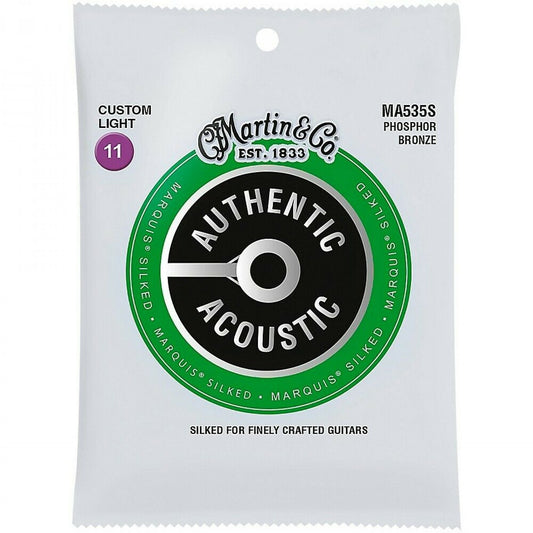 Martin MA535S Marquis Phosphor Bronze Custom-Light Silk Acoustic Guitar Strings